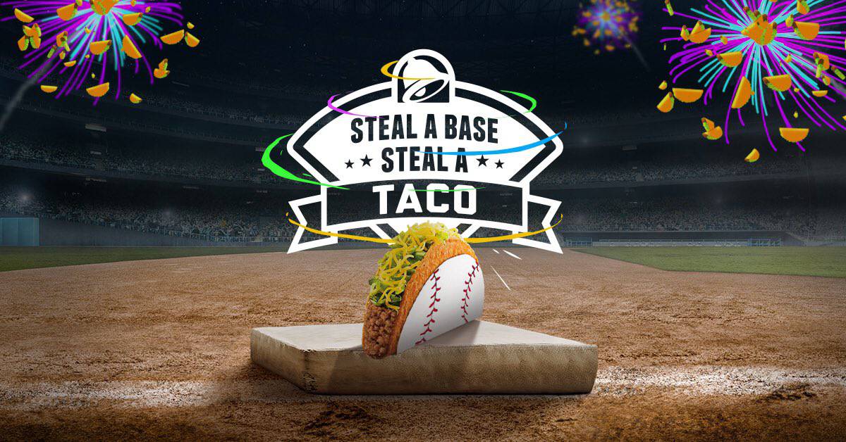 taco bell steal a base steal a taco freebie from taco bell