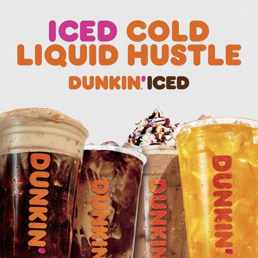 Iced coffees at Dunkin free coffee wednesdays