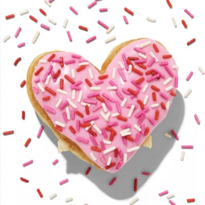 Dunkin' Valentine's Day heart shaped donuts