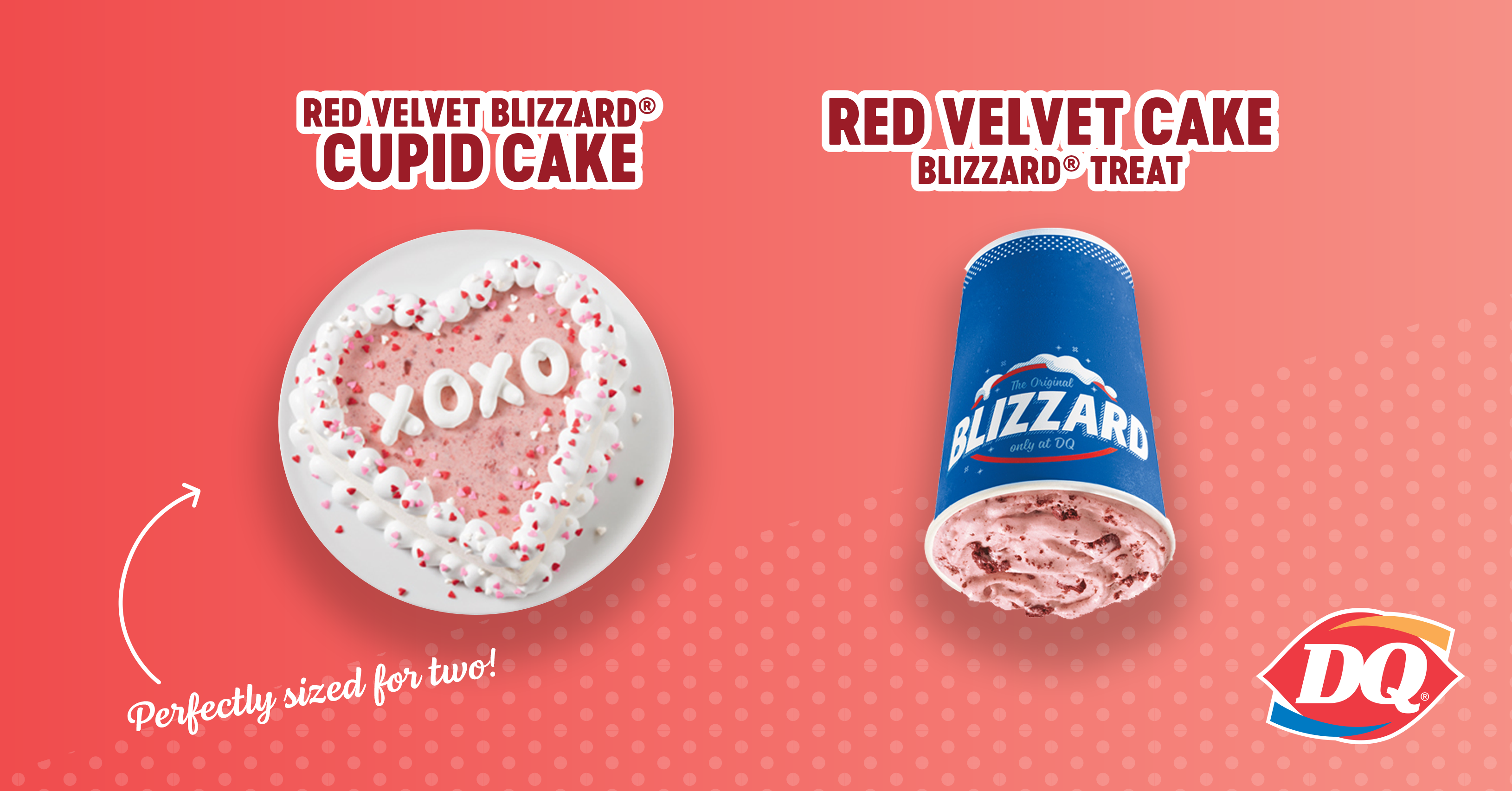 DQ Valentine's Day Cupid Cake and Red Velvet Cake Blizzard treat