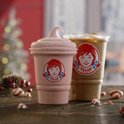 Wendy's Peppermint Frosty and Chocolate frosty