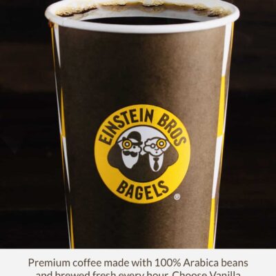 Einstein Bros. Bagels free coffee offer