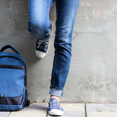 school jeans and sneakers back to school