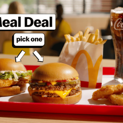 McDonald's value meal deal